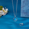 2Pcs 925 Sterling Silver Pendant Cabochon Settings STER-PH0003-98-4