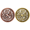 DICOSMETIC 2Pcs 2 Colors Alloy Lid AJEW-DC0001-07-1