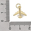 Brass Micro Pave Clear Cubic Zirconia Charms CU-CBAEEA8-36B-G-3
