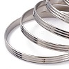 Non-Tarnish 7Pcs Women's Simple Fashion Textured 304 Stainless Steel Stackable Bangles BJEW-O182-03P-3