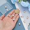 10Pcs Electroplate Natural Baroque Pearl Keshi Pearl Pendants PEAR-ME0001-01-3