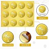 34 Sheets Self Adhesive Gold Foil Embossed Stickers DIY-WH0509-047-3