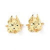 Halloween Brass Micro Pave Green Cubic Zirconia Connector Charms KK-E068-VF354-2
