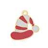 Christmas 304 Stainless Steel with Red Enamel Charms SA-OY003-77G-1