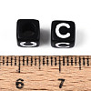 Initial Acrylic Horizontal Hole Beads OACR-ZX006-35C-3