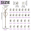 DIY Stainless Steel Beadable Keychain Making Kits KEYC-TA0001-63-4