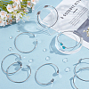 8Pcs 4 Styles 304 Stainless Steel Cuff Blank Bangle Bases with Flat Round Tray STAS-UN0064-29-2