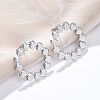 304 Stainless Steel Stud Earrings for Women LS-EJEW-K306-18P-1