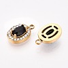 304 Stainless Steel Cubic Zirconia Charms STAS-OY004-01G-02-2