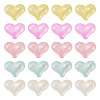 50Pcs 5 Colors Rainbow Iridescent Plating Acrylic Beads RESI-TA0002-19-9