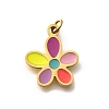 304 Stainless Steel Enamel Charms STAS-R153-47G-1