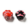 Handmade Printed Porcelain Beads X1-PORC-F005-02-2