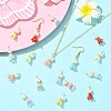 100Pcs 10 Colors Acrylic Pendants PALLOY-CJ00058-6