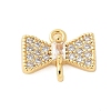 Brass Micro Pave Cubic Zirconia Connector Charms KK-U056-53G-1