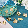 8Pcs 4 Styles Brass Stud Earring Findings EJEW-TA0008-64-3