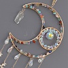 Iron & Brass & Crystal Glass Sun Catcher Pendants HJEW-K049-03-2