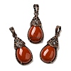 Natural Red Jasper Pendants G-H065-01R-19-1