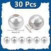 30Pcs 925 Sterling Silver Beads STER-AR0001-18A-2