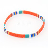 Bohemian Glass Seed Beaded Stretch Bracelets JM4508-19-1
