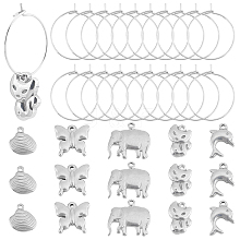 Unicraftale DIY Animal Pendant Wine Glass Charm Tags Making Kit DIY-UN0003-26