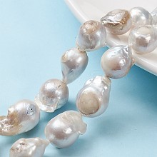 Natural Baroque Pearl Keshi Pearl Beads Strands PEAR-K004-20