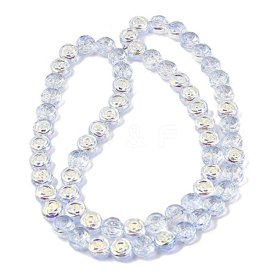 Electroplate Baking Paint Transparent Glass Beads Strands GL-CBA2ED2-05J-1