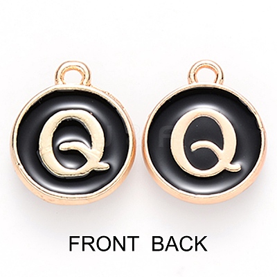 Golden Plated Enamel Alloy Charms ENAM-SZ0001-26B-Q-1