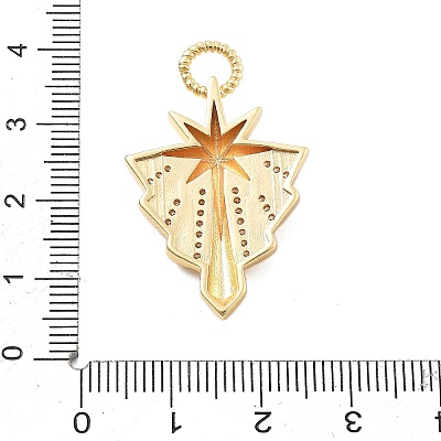 Brass Micro Pave Cubic Zirconia Pendants KK-L209-095G-1