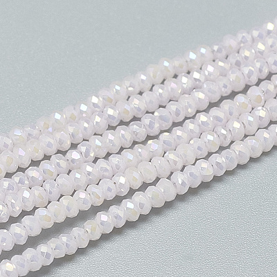 Electroplate Glass Beads Strands EGLA-Q112-A01-1