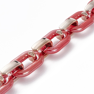 Handmade Opaque Acrylic Cable Chains AJEW-JB00890-02-1