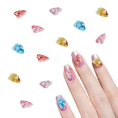 24Pcs 6 Colors Resin Rhinestone Cabochons MRMJ-HY0002-50-1
