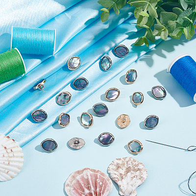20Pcs 2 Colors Alloy Enamel Shank Buttons FIND-PH0006-95-1