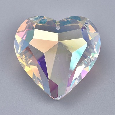 K9 Glass Rhinestone Pendants GLAA-Q087-06-1