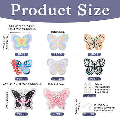 DIY Butterfly Earring Making Kit DIY-TA0005-24-1