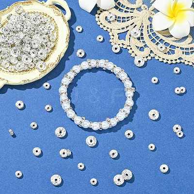 Brass Rhinestone Spacer Beads RB-PA0001-01-1