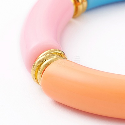 Opaque Acrylic Beaded Bracelet Sets BJEW-JB06513-1