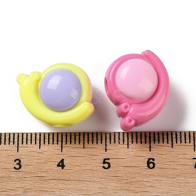 Two Tone Opaque Acrylic Beads SACR-I005-08G-1