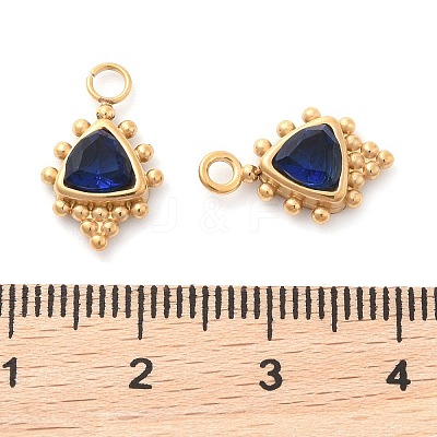 304 Stainless Steel Rhinestone Pendants STAS-Q340-06G-01-1