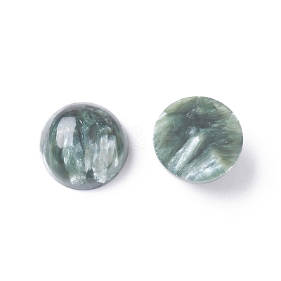 Natural Seraphinite Cabochons G-E557-07B-1