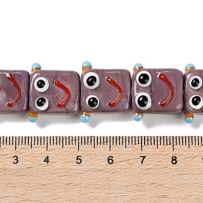 Handmade Lampwork Beads Strands LAMP-Q036-07E-1