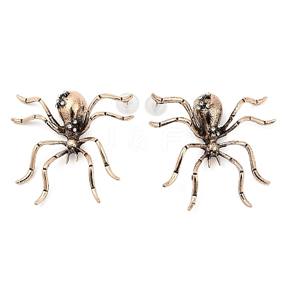 Alloy Rhinestone Stud Earrings EJEW-H155-01AG-1