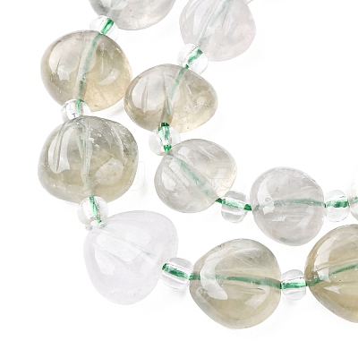 Natural Green Quartz Carved Beads Strands G-H339-A05-01-1
