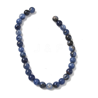 Natural Sodalite Beads Strands X-G-G515-6mm-07-1
