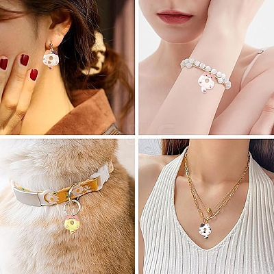 20Pcs Printed Alloy Pendants FIND-YW0012-04-1