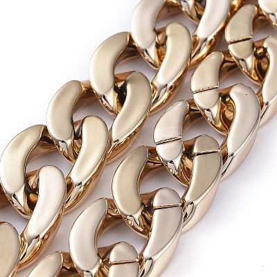 Personalized CCB Plastic Curb Chain Necklaces NJEW-JN02881-01-1