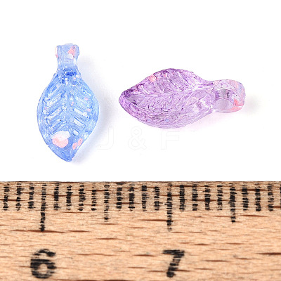 Transparent Spray Painted Acrylic Pendants ACRP-T011-07M-1