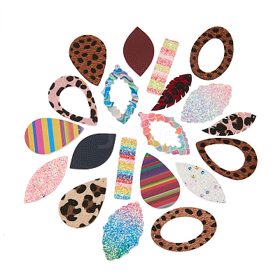 Imitation Leather Big Pendants FIND-SC0001-05-1