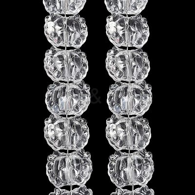 Electroplate Baking Paint Transparent Glass Beads Strands GL-CBA17FF-02L-1