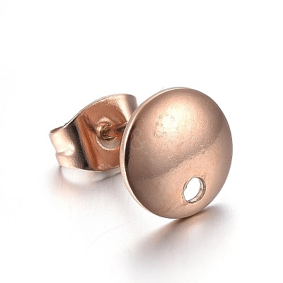 Ion Plating(IP) Stainless Steel Stud Earring Findings STAS-L211-06B-RG-1