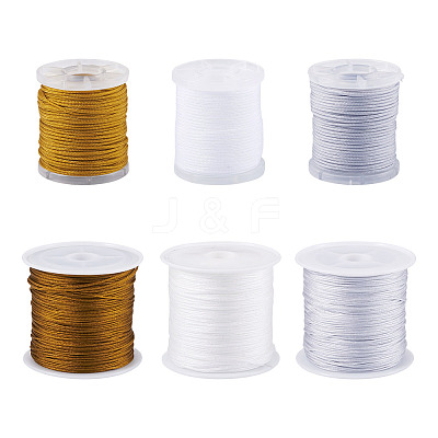 6Rolls 6 Colors Nylon Braided Cord NWIR-TA0001-46A-1